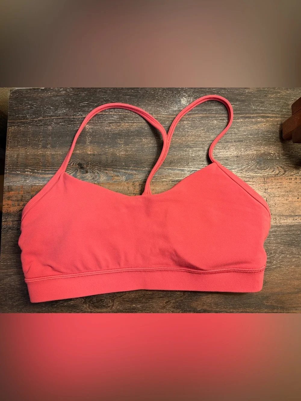 lululemon athletica Coral Pink Strappy Sports Bralette